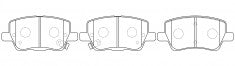 ผ้าเบรค NIBK, 13435686, PN0787, CHEVROLET (016738)