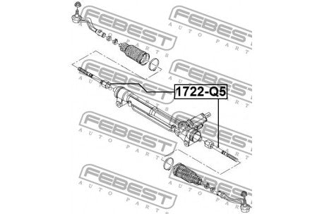 Rack End / Axial Joint, FEBEST, 8J0 423 810, 1722-Q5, AUDI (073989)
