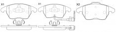 NIBK, Brake Pad, 1K0 698 151E, PN0348W, AUDI