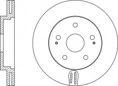 จานโรเตอร์, NIBK, 43512-05080, RN1318V, TOYOTA (018866)