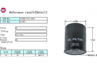 VIC,, Oil Filter (Spin-On), 1 812 551, C807, ACURA