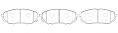 ผ้าเบรค NIBK, D1962-9187, PN0662, FMSI (017721)
