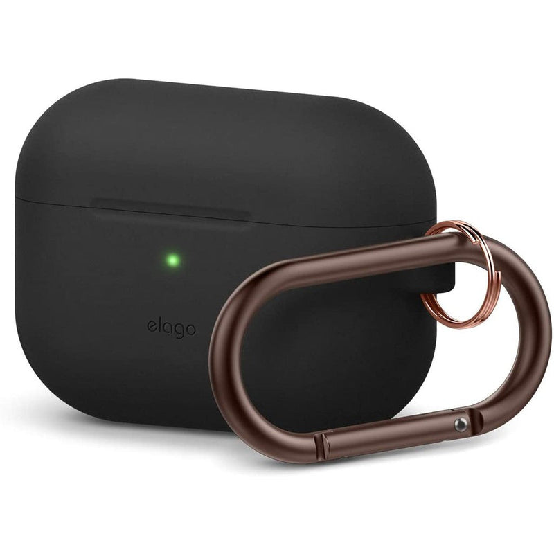 elago Original Case Compatible with AirPods Pro - Protective Silicone Cover with Keychain, Precise Cutout, Supports Wireless Charging