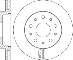 จานโรเตอร์, NIBK, 561866B, RN1055V, BENDIX (019135)