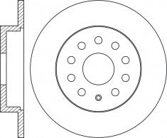 Rotor Disc, NIBK, 1K0615601M, RN1227, AUDI (009658)