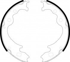 NIBK, Brake Shoes, NR-3530, FN3348, AKEBONO