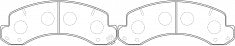 NIBK, Brake Pad, A-627WK, PN1441, AKEBONO
