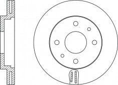 Rotor Disc, NIBK, 561457B, RN1334, BENDIX (018238)