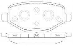 NIBK, Brake Pad, ACT1377, PN0698, AKEBONO