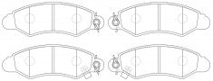 NIBK, Brake Pad, A-674WK, PN7477, AKEBONO