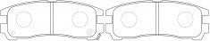 NIBK, Brake Pad, A-224WK, PN3174, AKEBONO