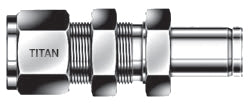 AB-08-08 - 1/2" Tube x 1/2" Stub Bulkhead Reducer - 316 Stainless (095642)
