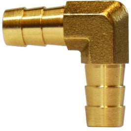 B-177-06-06 | Brass 3/8" Hose Barb Mender 90Â° Elbow (092605)