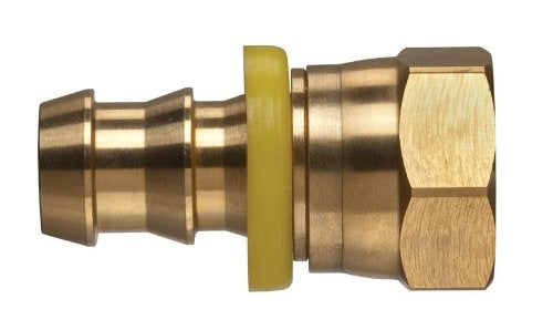 B-284-06-06 | ข้อต่อท่อทองเหลือง 3/8" x 3/8" ตัวเมีย SAE แกนหมุน 45Â° (092750)