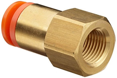 B-31166-02-02 | ทองเหลือง 1/8" Push-In x 1/8" ตัวเมีย NPTF (092822)