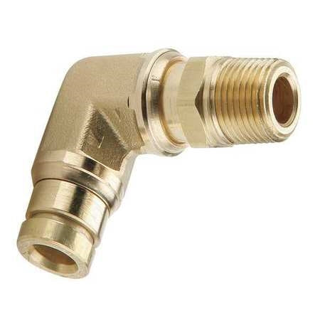 B-31169S-08-04 | ทองเหลือง 1/2" Push-In x 1/4" เกลียวนอก NPTF ข้องอหมุน 90° (092877)