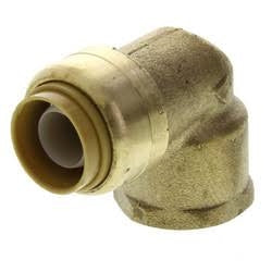 B-31170-04-04 | ทองเหลือง 1/4" Push-In x 1/4" ตัวเมีย NPTF ข้องอ 90° (092883)
