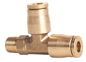 B-31171-04-04-04 | ทองเหลือง 1/4" Push-In x 1/4" เกลียวนอก NPTF Run Tee (092889)