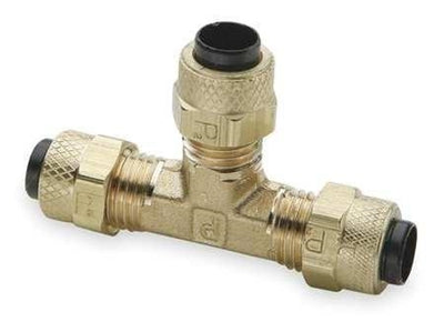 B-31264-04-04-04 | ကြေးဝါ 1/4" Poly-Tube Union Tee (092959)