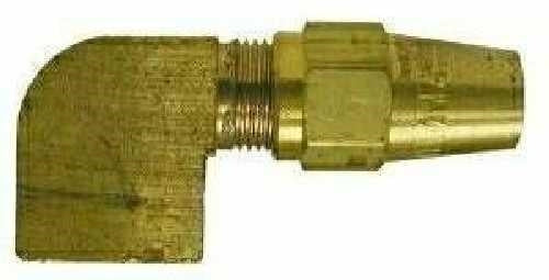 B-31370-06-02 | ทองเหลือง 3/8" แอร์เบรก x 1/8" ตัวเมีย NPTF ข้อศอก 90° (092438)