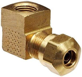 B-31470-04-04 | ทองเหลือง 1/4" แอร์เบรก x 1/4" ตัวเมีย NPTF ข้องอ 90° (092321)