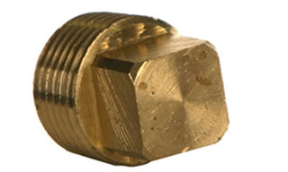 B-3151-06 - Square Head Pipe Plug, 3/8" NPTF Brass Fittings (082360)