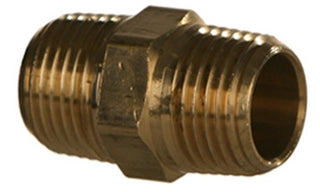 B-3325-08-06 - 1/2" NPTF Pipe Male x 3/8" NPTF Pipe Male Brass Fittings (082427)