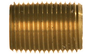B-3326-02-0 - Close NPTF Pipe Nipple - 1/8" Brass Fittings (082432)