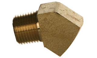 B-3350-04-04 - 1/4" NPTF Pipe Female x 1/4" NPTF Pipe Male 45Â° Brass Fittings (082439)
