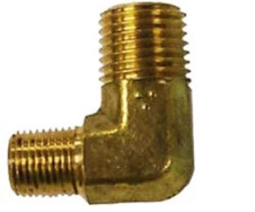 B-3390-06-04 - 3/8" NPTF Pipe Male x 1/4" NPTF Pipe Male 90Â° Brass Fittings (082445)