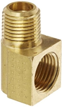 B-36400-05-02 | ปลอกเกลียวทองเหลือง 5/16" x 1/8" เกลียวนอก NPTF 90° ข้องอ (092951)