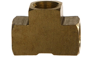 B-3700-04-04-04 - 1/4" NPTF Pipe Female Tee Brass Fittings (082471)