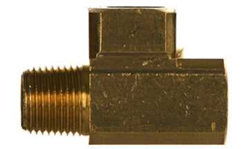 B-3750-06-06-06 - 3/8" NPTF Pipe Female x 3/8" NPTF Pipe Male Street Tee Brass Fittings (082479)