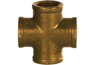 B-3950-08-08-08-08 - 1/2" NPTF Pipe Female Cross Brass Fittings (082485)