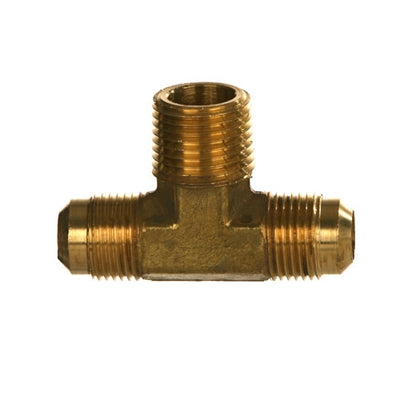 B-45-04-04-02 - 1/4" SAE 45Â° x 1/4" NPTF Pipe Male Branch Tee Brass Fittings (082218)