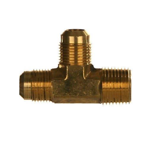 B-51-03-02-03 - 3/16" SAE 45Â° x 1/8" NPTF Pipe Male Run Tee Brass Fittings (082314)