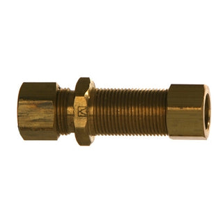 B-62-BH-08-08 - 1/2" x 1/2" Compression Tube Bulkhead Brass Fittings (082530)