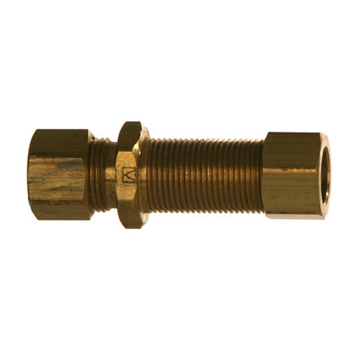 B-62-BH-08-08 - 1/2" x 1/2" Compression Tube Bulkhead Brass Fittings (082530)
