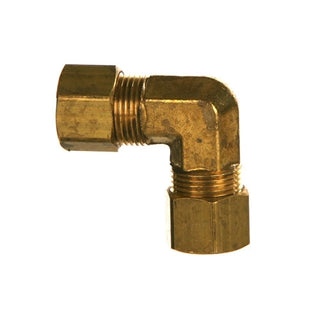 B-65-06-06 - 3/8" Compression Tube Union 90Â° Brass Fittings (082543)