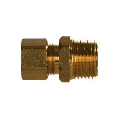 B-68-08-08 - 1/2" Compression Tube x 1/2" NPTF Pipe Male Brass Fittings (082578)