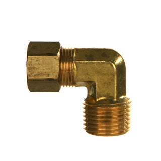 B-69-02-02 - 1/8" Compression Tube x 1/8" NPTF Pipe Male 90Â° Brass Fittings (082584)