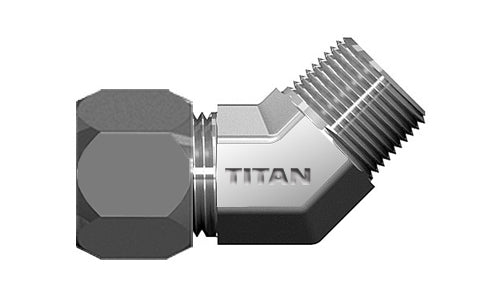 C2503-SS-10-08 | 5/8" Flareless x 1/2" NPTF Male 90degree - SS (096283)
