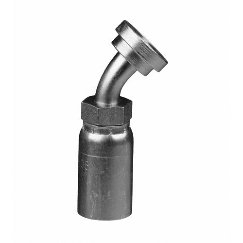 C6145-12-12 - สายยาง 3/4" x 3/4" รหัส 61 หน้าแปลน ข้อต่อย้ำ 45° (082938)