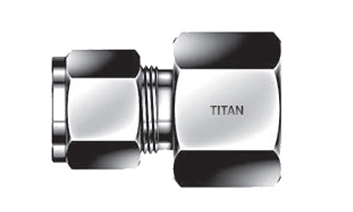 CF-04-02N - ท่อ 1/4" x 1/8" ขั้วต่อ NPT ตัวเมีย - 316 สแตนเลส (095720)