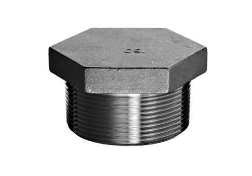 CPL-B4-24 | 1 1/2" Cast Threaded Hex Head Plug 150# 304 Stainless SN: S3014HP014 (097876)
