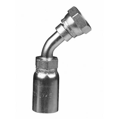 FBSPX45-16-16 - 1" Hose x 1" BSP Female Swivel 45Â° crimp fitting (083029)