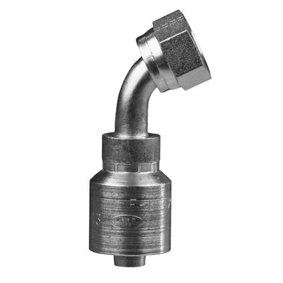 FBSPX45-04-04W - 1/4" Hose x 1/4" BSP Female Swivel 45Â° crimp fitting (083923)