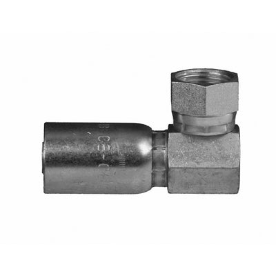 FBSPX90B-16-16 - 1" Hose x 1" BSP Female Swivel, Block 90Â° crimp fitting (083045)