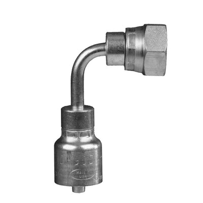 FDH90-04-10-18W - 1/4" Hose x M18x1.5 DIN Seat 90Â° crimp fitting (083989)