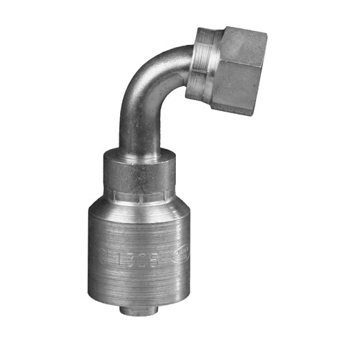 FFX90-04-08W - 1/4" Hose x 1/2" ORFS Female Swivel 90Â° crimp fitting (083672)